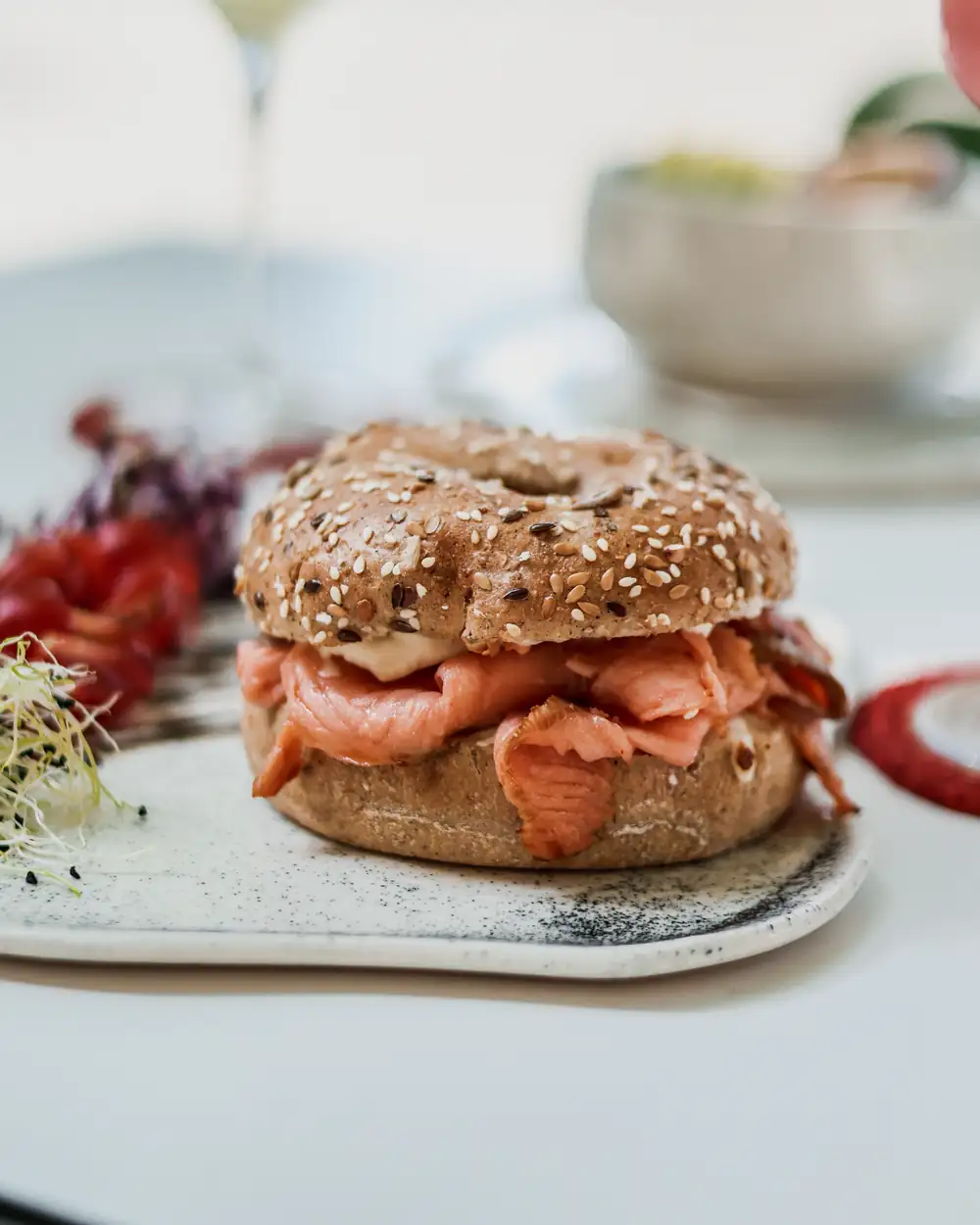 Lazacos bagel — brunch a Smúz Caféban